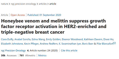 攻克三阴性乳腺癌，蜜蜂毒液竟是关键？